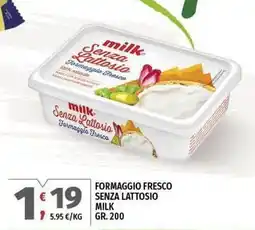Vivo Supermercati Formaggio fresco senza lattosio MILK offerta