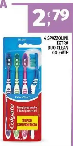 Vivo Supermercati 4 spazzolini extra duo clean COLGATE offerta