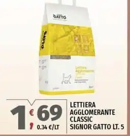 Vivo Supermercati Lettiera agglomerante classic SIGNOR GATTO offerta