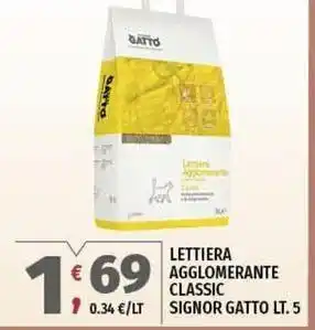 Vivo Supermercati Lettiera agglomerante classic SIGNOR GATTO offerta