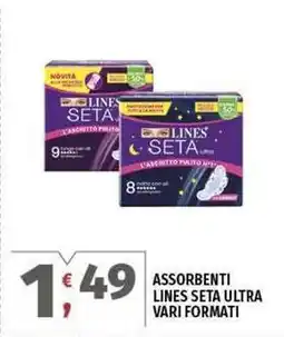 Vivo Supermercati Assorbenti lines seta ultra offerta