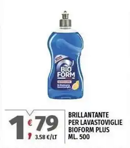 Vivo Supermercati Brillantante per lavastoviglie BIOFORM PLUS offerta