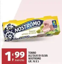 Vivo Supermercati Tonno all'olio di oliva NOSTROMO offerta