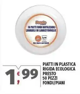 Vivo Supermercati Piatti in plastica rigida ecologica presto fondi/piani offerta
