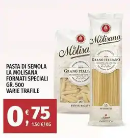 Vivo Supermercati Pasta di semola la molisana formati speciali offerta