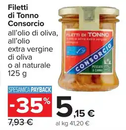 Carrefour Market Filetti di Tonno Consorcio offerta