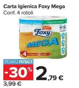Carrefour Market Carta Igienica Foxy Mega offerta