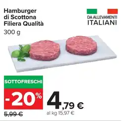 Carrefour Hamburger di Scottona Filiera Qualità offerta