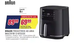 Trony BRAUN FRIGGITRICE AD ARIA MULTIFRY 5 HF5030 offerta