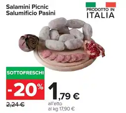Carrefour Salamini Picnic Salumificio Pasini offerta
