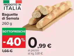 Carrefour Baguette di Semola offerta