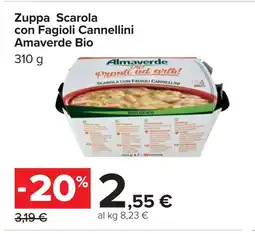 Carrefour Zuppa Scarola con Fagioli Cannellini Amaverde Bio offerta