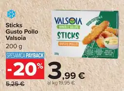 Carrefour Sticks Gusto Pollo Valsoia offerta