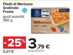 Carrefour Filetti di Merluzzo Gratinato Frosta offerta