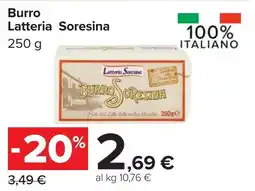 Carrefour Burro Latteria Soresina offerta