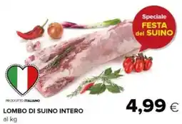 Oasi Lombo di suino intero al kg offerta