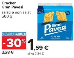 Carrefour Cracker Gran Pavesi offerta
