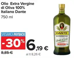Carrefour Olio Extra Vergine di Oliva 100% Italiano Dante offerta