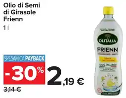 Carrefour Olio di Semi di Girasole Frienn offerta