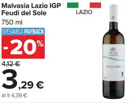 Carrefour Malvasia Lazio IGP Feudi del Sole offerta