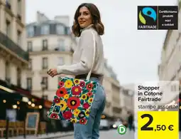 Carrefour Shopper in Cotone Fairtrade offerta