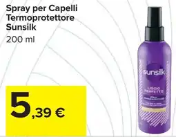 Carrefour Spray per Capelli Termoprotettore Sunsilk offerta