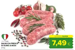 Oasi Salsiccia fresca di suino a nodi al kg offerta