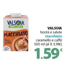 Famila Superstore VALSOIA bontà e salute macchiato caramello e caffè offerta