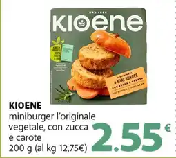 Famila Superstore KIOENE miniburger l'originale vegetale, con zucca e carote offerta