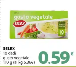 Famila Superstore SELEX 10 dadi gusto vegetale offerta