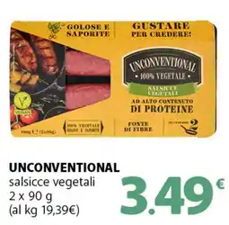 Famila Superstore UNCONVENTIONAL salsicce vegetali offerta