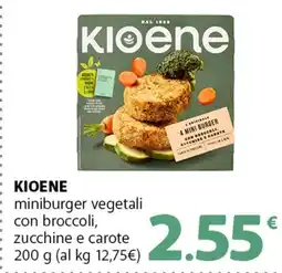 Famila Superstore KIOENE miniburger vegetali con broccoli, zucchine e carote offerta