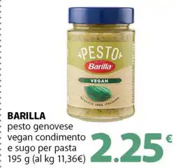 Famila Superstore BARILLA pesto genovese vegan condimento e sugo per pasta offerta