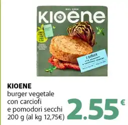 Famila Superstore KIOENE burger vegetale con carciofi e pomodori secchi offerta