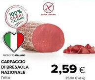 Oasi Carpaccio di bresaola nazionale l'etto offerta