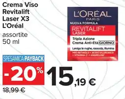 Carrefour Crema Viso Revitalift Laser X3 L'Oréal offerta