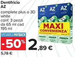 Carrefour Dentifricio AZ offerta
