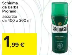 Carrefour Schiuma da Barba Proraso offerta