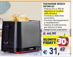 Esselunga TOSTAPANE BOSCH TAT3M123 offerta