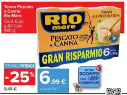 Carrefour Tonno Pescato a Canna Rio Mare offerta