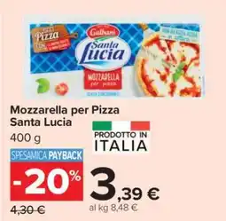 Carrefour Mozzarella per Pizza Santa Lucia offerta