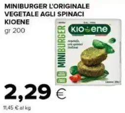 Tigre Miniburger l'originale vegetale agli spinaci KIOENE offerta