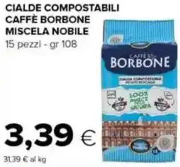 Tigre Cialde compostabili caffè borbone miscela nobile offerta