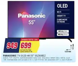 Trony PANASONIC TV OLED 4K 55" 55Z80BEZ offerta