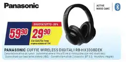 Trony PANASONIC CUFFIE WIRELESS DIGITALI RB-HX330BDEK offerta