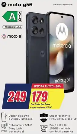 Trony motorola moto g56 offerta