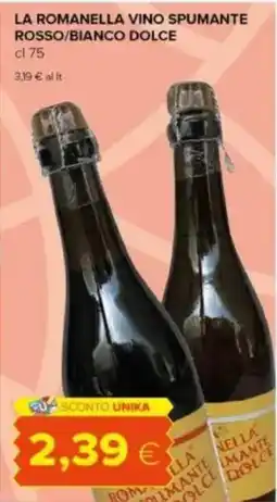 Tigre La romanella vino spumante rosso/bianco dolce offerta