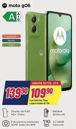 Trony motorola moto g06 offerta