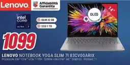 Trony LENOVO NOTEBOOK YOGA SLIM 71 83CV00ARIX offerta