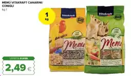 Tigre Menù vitakraft canarini/ conigli offerta